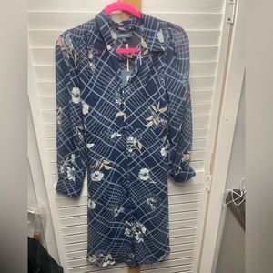 Modcloth Floral Button-Up Dress NWT Sz L